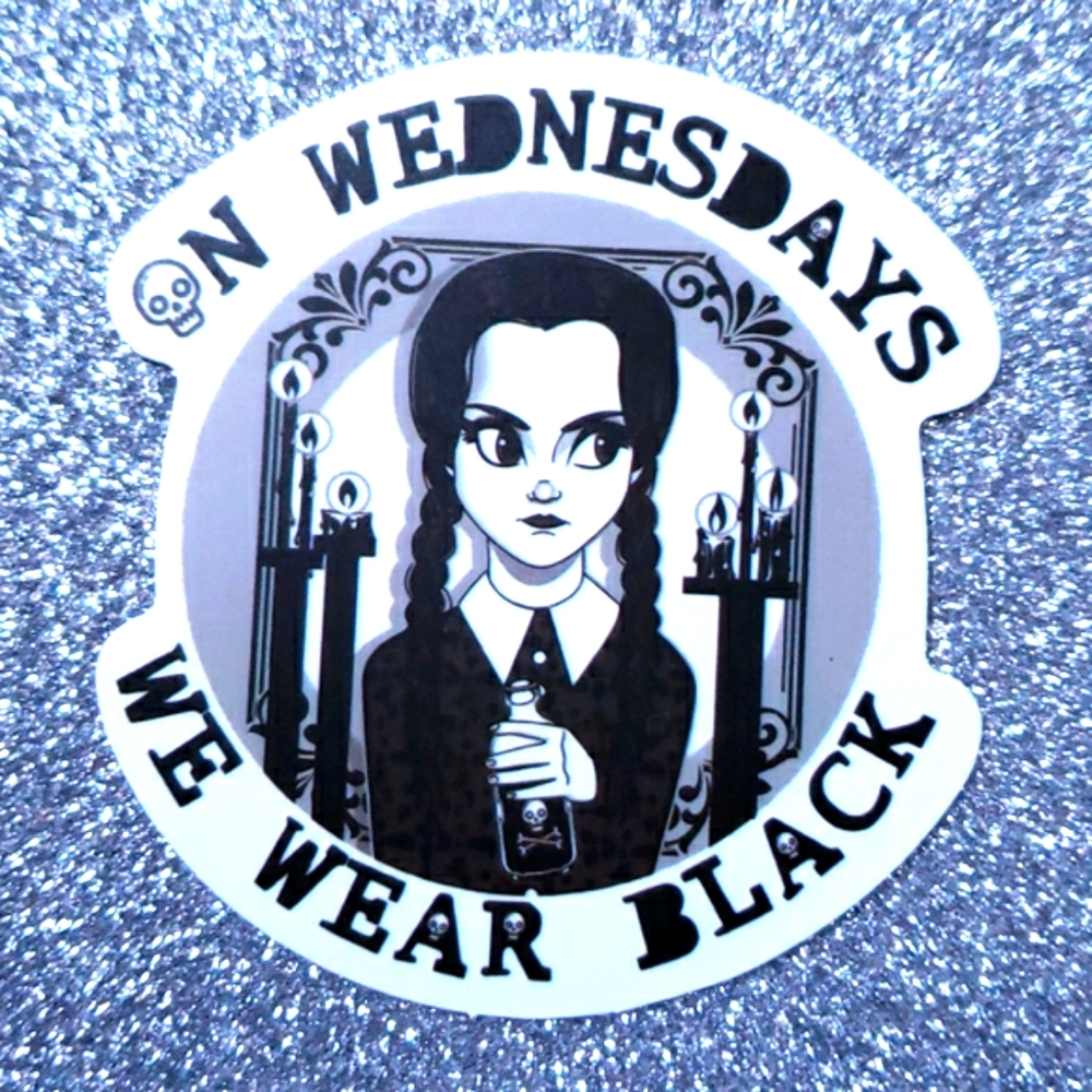 10/$10 ADDAMS FAMILY waterproof sticker Wednesday